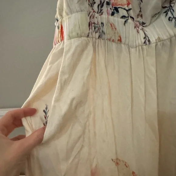 Free People Floral One-Shoulder Romper XS – Boho Summer Vintage FP - Picture 5 of 7